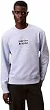 Calvin Klein Herren Sweatshirt Fleece Retro Graphic mit Rundhalsausschnitt, Blau (Casual Blue), L