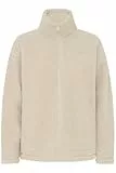 OXMO OXTovine Damen Jacke Übergangsjacke Teddy-Jacke Loose Fit, Farbe: Oyster (141107), Größe: L