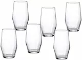 Ritzenhoff & Breker Longdrinkgläser-Set Salsa, 6-teilig, je 480 ml, Glas, Silber