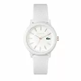 Lacoste Analog Quarzuhr für Damen Kollektion LACOSTE.12.12 mit Weisses Silikonarmband - 2001211