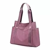 JIANLINST Damen Handtasche Shopper Multi-Pocket Tote Handtasche Henkeltasche Lässige Schultertasche Rosa