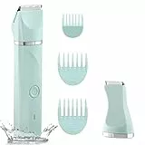 RAXMETRY Elektrischer Rasierer Damen Intimbereich, Intimrasierer Für Frauen, Damenrasierer Intimrasierer, Rasierer Damen Intimbereich, Aufladbar,Wasserdicht für nass und trocken,Grün