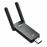 PLERY 2 in 1 WLAN Stick für PC WiFi 6 AX900 + BT 5.3 USB WLAN Bluetooth Adapter Dual Band 5GHz/2.4G, eingebauter Treiber, 2 * 6dBi Antenne, Kompatibel mit Windows 11/10, OFDMA+MU-MIMO, WPA3