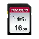 Transcend Highspeed 16GB SDHC Speicherkarte (für Digitalkameras / Photo Box / alltägliche Aufnahmen & Videos / Autoradio) Class 10, UHS-I U1 TS16GSDC300S