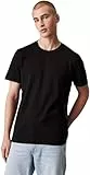 Calvin Klein Herren T-Shirt Kurzarm Logo Tape Rundhalsausschnitt, Schwarz (Ck Black), M