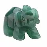 FTVOGUE Naturstein Elefant Figur Jade Geschnitzte Glücklicher Elefant Artware Home Decoration Einrichtungsgegenstand 1,5 Zoll(07)