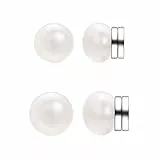 Airokiy Magnet Ohrringe Süßwasser Perlen für Damen 6mm 8mm Fake Perlenohrringe Hypoallergene Schmuck