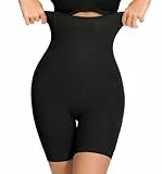 SIMIYA Bauchweg Unterhose Damen Hohe Taille Body Shaper Miederhose Unterwäsche Kurze Figurformende Miederpants Shorts（Schwarz-01,XL）
