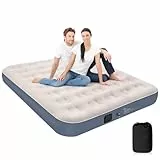 Dametay Luftmatratze Selbstaufblasend für 2 Personen Luftbett mit integrierter Pumpe Aufblasbare Matratze Schnelles Aufblasen Selbstaufblasbare Luftmatratze für Camping Heim Reise 198 x 152cm