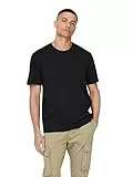 ONLY & SONS Herren Rundhals T-Shirt ONSMAX Life - Regular Fit XS S M L XL XXL, Größe:XXL, Farbe:Black 22025208
