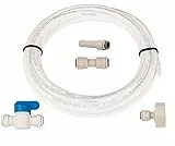 Aqualogis 10m Wasserzulaufleitung Universal Anschluss-Set für Samsung, LG, Daewoo, Beko, Bosch, Whirlpool Kühlschrank Side by Side. Kühlschrankschlauch, Wasserschlauch 6,35mm (1/4')