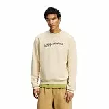 Karl Lagerfeld Jeans Herren Essential Logo Sweat Normale Passform, Braun, XL