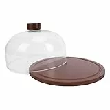 Yosoo Health Gear Tortenständer aus Holz mit Glaskuppeldeckel, Desserttisch-Display-Set für Partys, Wurstbrett für Käse, Chips und Dips, Nachos, Obstteller