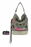 Fritzi aus Preussen Schultertasche Olga Limited Panther Studs Hobo Bag Black olivgrün