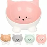 Katzennapf Keramik – 125 ml Ø13,8 cm – Spülmaschinenfestes Design für Katzen in Rosa – Flamingo Katzennapf Puzi Rosa
