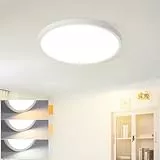 muyuua Deckenlampe LED Deckenleuchte Flach - Rund Badezimmerlampe 18CM IP44 Wasserdicht Badlampe Küchenlampe Decke Weiß Flurlampe 15W Augenschutz 3000K/4000K/6500K Schlafzimmerlampe für Bad Küche Flur