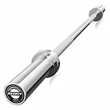 RitFit Olympia Langhantelstange 50mm, Hantelstange Lange, Hantelstangen für Kreuzheben, Kniebeugen, Bankdrücken, Fitness & Kraftsport, 120cm Länge, 158kg Tragkraft