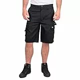 Lee Cooper Workwear Herren Klassische Mehrfachtaschen Cargo Shorts, Schwarz, 40W