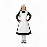 My Illusions Viktorianisches Dienstmädchen-Kostüm für Kinder, Welttag des Buches, historisches armes Mädchen, Größe XL 11–12 Jahre