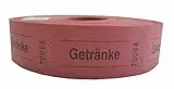 Wolf & Appenzeller 601054 - Gutscheinrolle für Getränke, 1000 Stück, rot