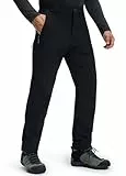 Libin Thermohose Herren Winter Softshellhose Wasserdicht Winddicht Gefüttert Skihose Wanderhose Winterhose Outdoorhose Schneehose Regenhose Trekkinghose, SchwarzXL