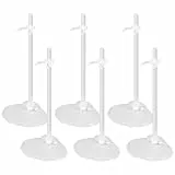 Shengxi 6 Stücke Puppenständer Verstellbar Puppenständer Plastik Barbie Puppenständer Klar Puppen Display Halter Kunststoff Puppenständerhalter Figuren Halter Puppenzubehör für 9-11 Zoll Barbie-Puppen