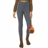 Topassion Thermo Leggings Damen im Winter High Waist Strumpfhosen Warme Fleece Thermohose Gefütterte Thermoleggins Dicke Blickdicht Sporthose Yoga Gym Thermostrumpfhose Elastische Hosen(Dark Gray,M)