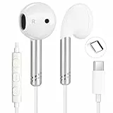 yobola USB C Kopfhörer mit Kabel, In Ear Kabelkopfhörer mit Mikrofon und Lautstärkeregelung, HiFi Stereo Bass Komfortable Type C Ohrhörer für iPhone Samsung Huawei Smartphones Tablets Laptops