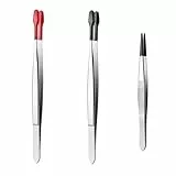 3pcs Gummi Pinzetten Mit Silikonbeschichteten Flachen Gebogenen Pinzetten Für Handwerksschmuck Wimpern Applikatoren