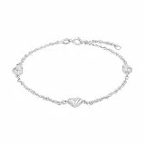Amor Armband 925 Sterling Silber Damen Armschmuck, 17+2 cm, Silber, Herz, Kommt in Schmuck Geschenk Box, 9745012