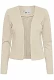 ICHI IHKATE Damen Blazer Kurzblazer Jackenblazer mit Stretch Comfort fit, Größe:L, Farbe:Doeskin (151308)
