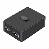CERRXIAN USB 3.0 Switch, KVM-Schalter, 2 in 1 bidirektionaler Ausgang/1 in 2 Ausgänge, 2 Computer teilen