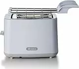 Ariete Breakfast 147 Toaster, Toaster mit 7 Bräunungsstufen, Automatischem Auswurf, Herausnehmbarem Krümelfach, Stopptaste, Inklusive Edelstahlzange, 760W, Weiß