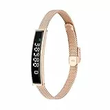 VBESTLIFE Smart Armband, Fitness -Tracker mit Bluetooth 5.3 für Android lOS, Wasserdichtes Gesundheits -Armband mit App Zum Schwimmen mit Dem Laufradfahren (Gold)