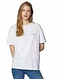 Mavi Damen Logo Tee T-Shirt, White, S