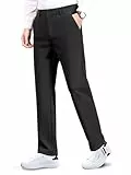 SAFORT Golfhose Herren bequem Chino Hose leicht Business Hose Herren Stretch Anzughose mit 4 Taschen Büro Causal Freizeit, Schwarz, 86cm