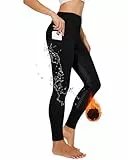 Winter Reitleggings Damen Vollbesatz Thermo Reithose Damen Fleece Gefüttert Wasserdicht mit Handytasche Gürtelschlaufen Schwarz 3XL