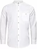 Trachtenhemd Herren Oktoberfest Hemd Outfit Tracht Kariertes Hemd Weiß Trachtenhemden Freizeithemd Langarm Karohemd Baumwolle 3XL