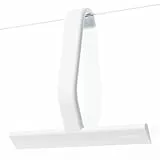 dancemoon JustHang Duschabzieher, einteiliger Softtouch-Silikon-Abzieher Dusche mit integriertem Haken, streifenfreies Abziehen ohne Quietschen, für Duschwand und Fenster, 25 cm, Weiß