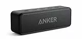 Anker SoundCore 2 Bluetooth Lautsprecher, Fantastischer Sound, Enormer Bass mit Dualen Bass-Treibern, 24h Akku, Verbesserter IPX7 Wasserschutz, Kabelloser Lautsprecher für iPhone, galaxy usw.(Schwarz)