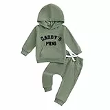 JiAmy Baby Jungen Kleidung Langarm Bekleidungsset Hoodie+Hose Zweiteiler Sweatshirt Set Babykleidung für Neugeborene Kleinkinder 12-18 Monate Grün