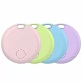Air Tracker Tags Bluetooth-Artikelfinder, 4 Stück, kompatibel mit Apple Find My App (nur iOS), austauschbarer Akku, IP67 wasserdicht, geeignet für Gepäck, Taschen, Brieftaschen, Rucksäcke, Schlüssel