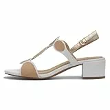 MARCO TOZZI Damen Sandalen mit Absatz Elegant Vegan, Weiß (White Comb), 39 EU