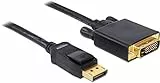 Delock Kabel Displayport 1.2 Stecker zu DVI 24+1 Stecker 2 m