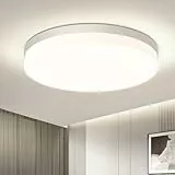 EASY EAGLE Deckenlampe LED Deckenleuchte Flach 48W: 4000K Rund Badezimmer Lampe 30CM 4800LM, IP44 Wasserdicht LED Lampen Deckenlampen für Küche Wohnzimmer Schlafzimmer Flur Keller