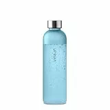VINSUN Trinkflasche 650ml blau - wiederverwendbar nachhaltig, Kohlensäure geeignet, BPA frei, Tritan - Sport Flasche für Outdoor, Schule, Uni, Fahrrad, Büro, Gym