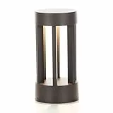 Lindby LED Außenleuchte Jordis (spritzwassergeschützt (Modern) in Schwarz aus Aluminium (1 flammig,) - Wegeleuchte Pollerleuchte Wegelampe Sockelleuchte