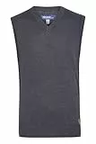 Blend BHLarsson Herren Pullunder Strickweste Feinstrick Pullover ärmellos mit V-Ausschnitt Baumwollmischung Regular fit, Größe:2XL, Farbe:Navy (70230)