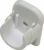 GARDINIA Wandlager für Vitragestangen und Scheibenstangen mit Ø 11 mm - 12 mm, Für Nischenmontage, 2 Stück, Wandmontage, Kunststoff, Weiß