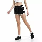 Champion Damen Legacy American Classics Soft Cotton 1x1 Rib Small C-Logo Badehose, Nero, S